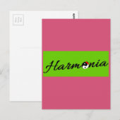 Coccinelle Harmonia zen Postkarte (Vorne/Hinten)