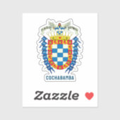 Cochabamba-Wappen (Bolivien) Aufkleber (Blatt)