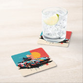 coche deportivo #4 rechteckiger pappuntersetzer (Vor Ort)