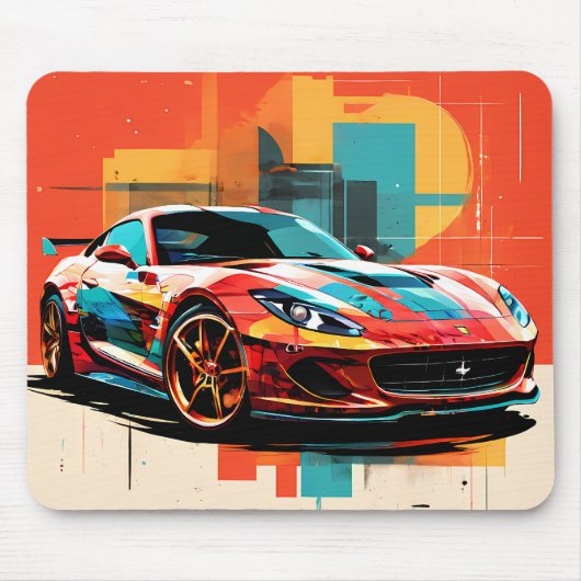 coche deportivo #6 mousepad (Vorne)