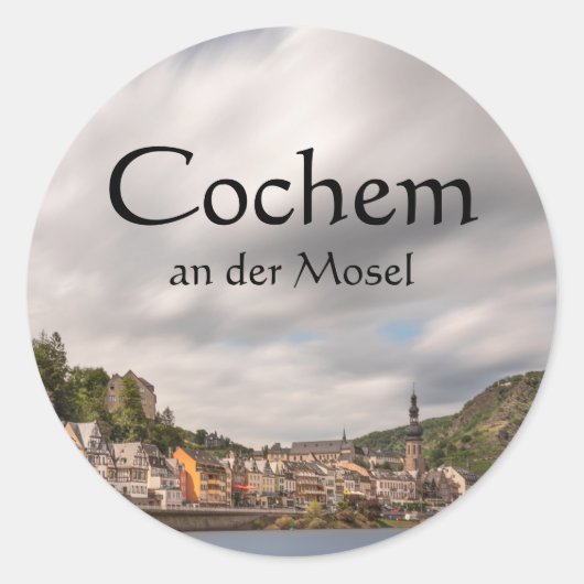 Cochem an der Mosel - Deutschland Runder Aufkleber (Vorderseite)
