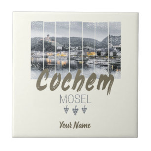 Cochem an der Mosel Deutschland Vintage-Souvenir Fliese