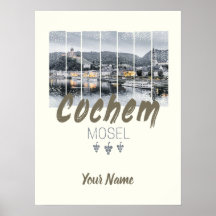 Cochem auf der Mosel Deutschland Vintag Souvenir