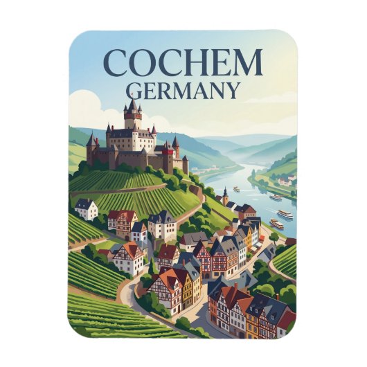 Cochem Deutschland Magnet (Vertikal)