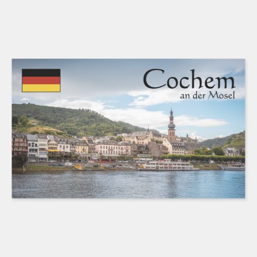 Cochem Deutschland Rechteckiger Aufkleber (Vorderseite)
