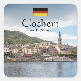 Cochem Germany Souvenir Quadratischer Aufkleber
