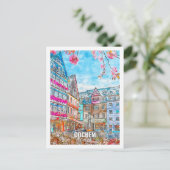 Cochem Germany Travel Place Watercolor Postkarte (Stehend Vorderseite)