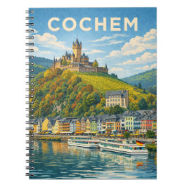 Cochem Germany Vintage Travel Art Notizblock