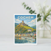 Cochem Germany Vintage Travel Art Postcard Postkarte (Stehend Vorderseite)