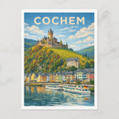 Cochem Germany Vintage Travel Art Postcard Postkarte (Vorderseite)