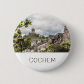 Cochem Moselle Panorama Deutschland Souvenir Button (Vorderseite)
