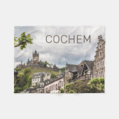 Cochem Moselle Panorama Deutschland Souvenir Fleecedecke (Vorderseite (Horizontal))