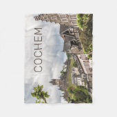 Cochem Moselle Panorama Deutschland Souvenir Fleecedecke (Vorderseite)