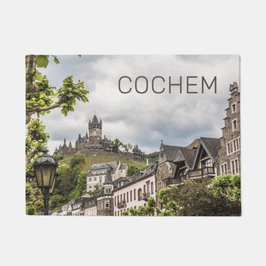 Cochem Moselle Panorama Deutschland Souvenir Fußmatte (Vorderseite)