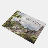 Cochem Moselle Panorama Deutschland Souvenir Fußmatte (Schrägansicht)