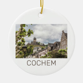 Cochem Moselle Panorama Deutschland Souvenir Keramik Ornament