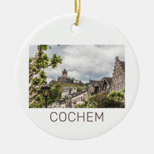 Cochem Moselle Panorama Deutschland Souvenir Keramik Ornament