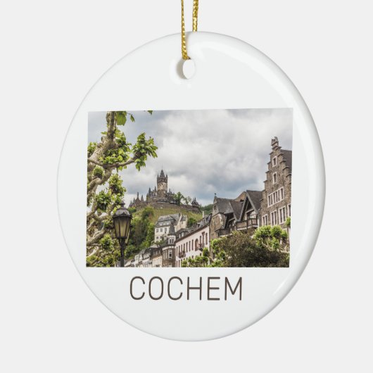 Cochem Moselle Panorama Deutschland Souvenir Keramik Ornament (Links)