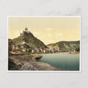 Cochem und Schloss, Moselle, Tal der, Deutschland- Postkarte