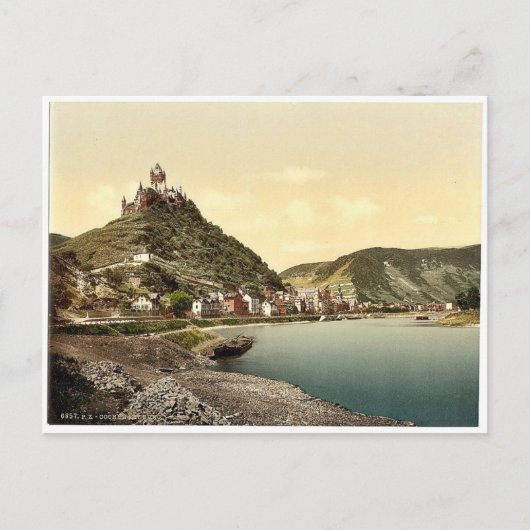 Cochem und Schloss, Moselle, Tal der, Deutschland- Postkarte (Vorderseite)