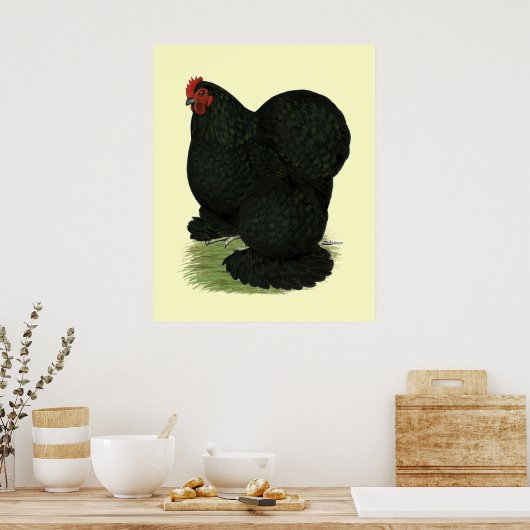 Cochin: Black Hen Poster (Küche)