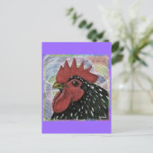 Cochin: Decorative Rooster Head Postkarte (Stehend Vorderseite)