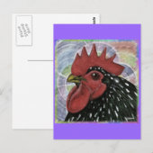 Cochin: Decorative Rooster Head Postkarte (Vorne/Hinten)