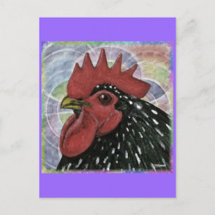 Cochin:  Decorative Rooster Head Postkarte
