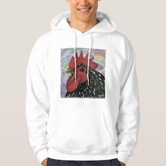 Cochin: Dekorativer Roosterkopf Hoodie (Vorderseite)
