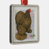 Cochin_Hen Silbernes Ornament (Rechts)