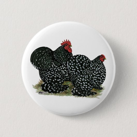 Cochin Mottled Chickens Button (Vorderseite)