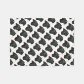 Cochin: Mottled Rooster Fleecedecke (Vorderseite (Horizontal))