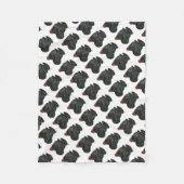 Cochin: Mottled Rooster Fleecedecke (Vorderseite)