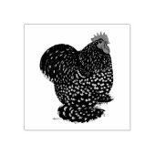 Cochin: Mottled Rooster Gummistempel (Prägung)