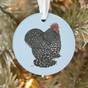Cochin: Mottled Rooster Ornament