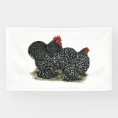 Cochin Mottles Chickens Banner (Horizontal)
