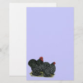 Cochin Mottles Chickens Briefpapier (Vorne/Hinten)