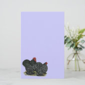 Cochin Mottles Chickens Briefpapier (Stehend Vorderseite)