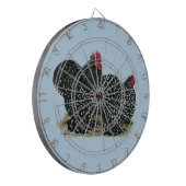 Cochin Mottles Chickens Dartscheibe (Vorderseite Links)