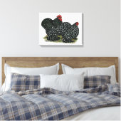 Cochin Mottles Chickens Leinwanddruck (Insitu (Schlafzimmer))
