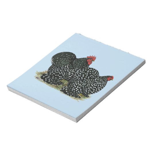 Cochin Mottles Chickens Notizblock (Rotiert)