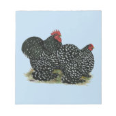 Cochin Mottles Chickens Notizblock (Vorderseite)