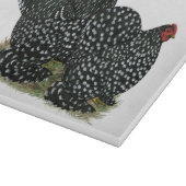 Cochin Mottles Chickens Schneidebrett (Ecke)