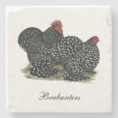 Cochin Mottles Chickens Steinuntersetzer (Vorderseite)