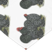 Cochin Mottles Chickens Tischdecke (Schrägansicht)