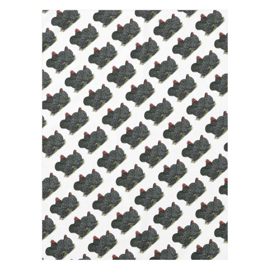 Cochin Mottles Chickens Tischdecke (Vorderseite)