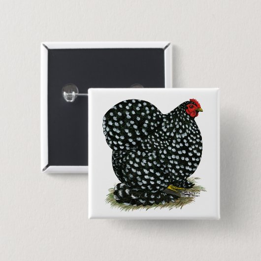 Cochin Mottling Hen Button (Vorne & Hinten)