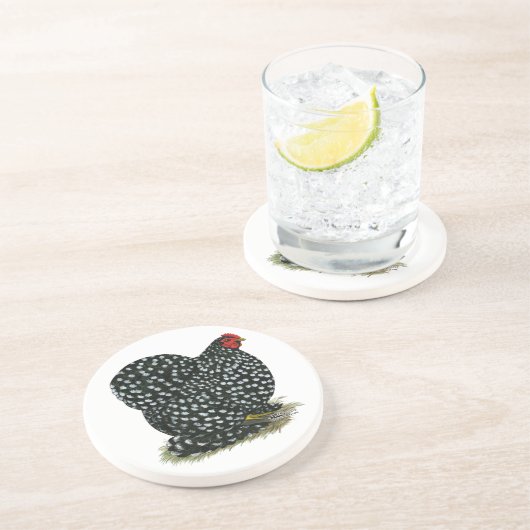 Cochin Mottling Hen Getränkeuntersetzer (Seite)