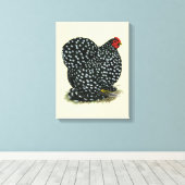 Cochin Mottling Hen Leinwanddruck (Insitu (Holzboden))