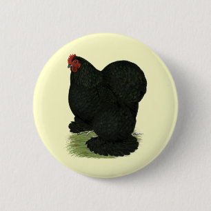 Cochin:  Schwarze Henne Button